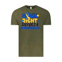 Vintage Olive down right perfect down syndrome awareness Vintage Tee - CowhideDigitalArt
