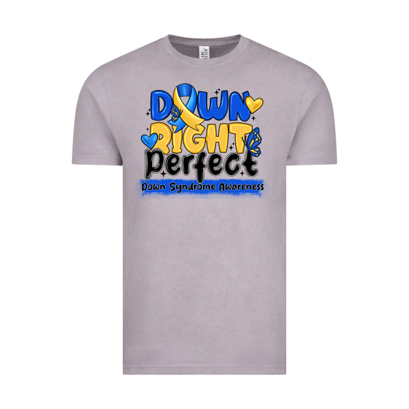 Down Right Perfect Down Syndrome Awareness Vintage Tee by CowhideDigitalArt | Teevron