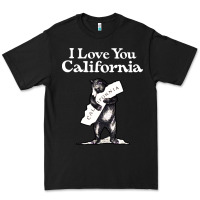 Black i love you california bear state hug Premium Tee - linhVisuals