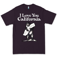 Plum i love you california bear state hug Premium Tee - linhVisuals