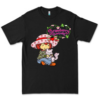 Black strawberry shortcake and cat Premium Tee - linhVisuals