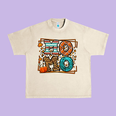 Fall Autumn Leopard Momo Urban Heavy Tee Designed By Lillyallendesigns