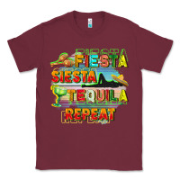 Burgundy Fiesta siesta tequila repeat Classic Tee - FaDigitalArtStudio