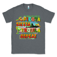 Charcoal Heather Fiesta siesta tequila repeat Classic Tee - FaDigitalArtStudio