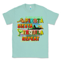 Seafoam Fiesta siesta tequila repeat Classic Tee - FaDigitalArtStudio