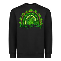 Black st. patrick's day happy go lucky Heavyweight Sweatshirt - RanaPortraitStore