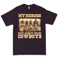 Plum my heroes have always killed cowboys retro Premium Tee - linhVisuals
