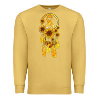 Antique Gold childhood cancer awareness dreamcatcher Premium Sweatshirt - Jasminsmagicworld