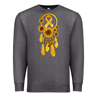 Charcoal Heather childhood cancer awareness dreamcatcher Premium Sweatshirt - Jasminsmagicworld