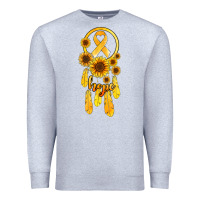 Heather Grey childhood cancer awareness dreamcatcher Premium Sweatshirt - Jasminsmagicworld
