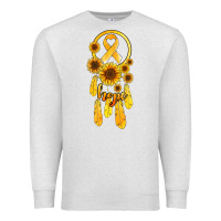 Oatmeal Heather childhood cancer awareness dreamcatcher Premium Sweatshirt - Jasminsmagicworld