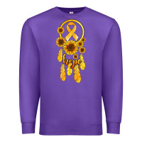 Purple childhood cancer awareness dreamcatcher Premium Sweatshirt - Jasminsmagicworld