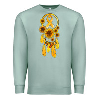 Seafoam childhood cancer awareness dreamcatcher Premium Sweatshirt - Jasminsmagicworld