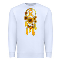 White childhood cancer awareness dreamcatcher Premium Sweatshirt - Jasminsmagicworld