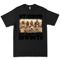 Black my heroes have always killed cowboys retro Premium Tee - linhVisuals
