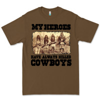 Cacao my heroes have always killed cowboys retro Premium Tee - linhVisuals