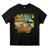 Black Fiesta siesta tequila repeat Heavy Core Tee - FaDigitalArtStudio