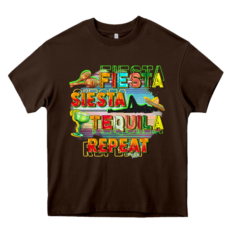 Fiesta Siesta Tequila Repeat Heavy Core Tee by FaDigitalArtStudio | Teevron