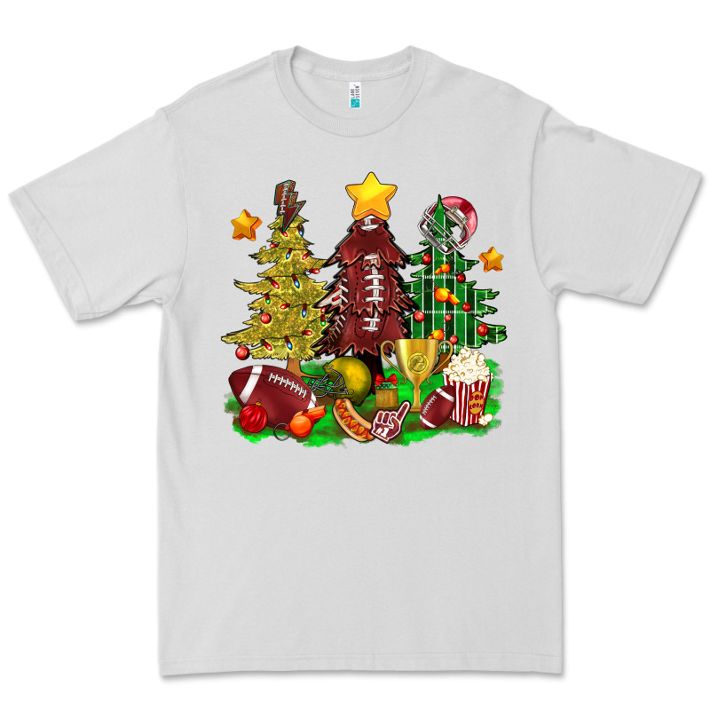 Christmas With American Football Trees Bbs Premium Tee by BundleAndBundleShop | Teevron