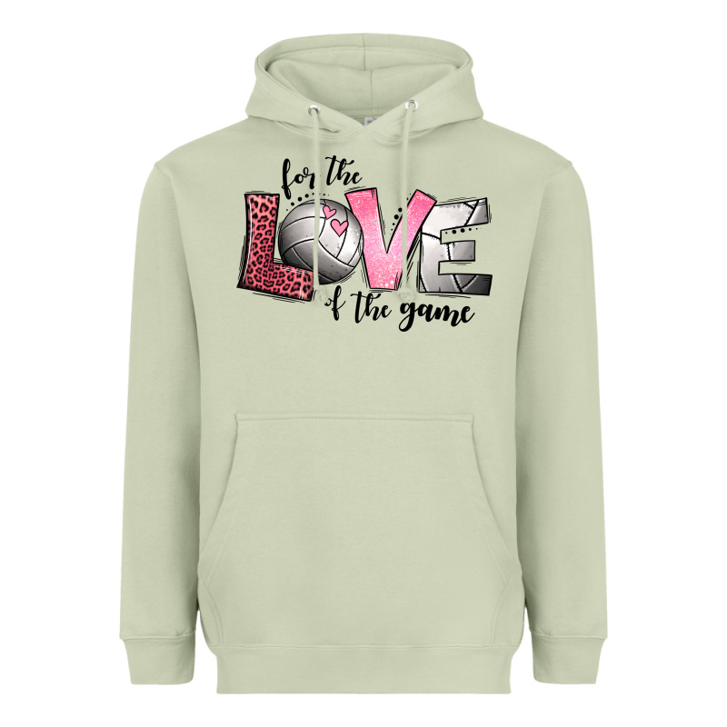 For The Love Of The Game Volleyball Heavyweight Hoodie by Jasminsmagicworld | Teevron