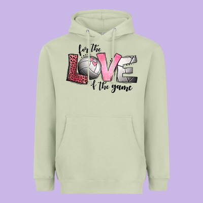 For The Love Of The Game Volleyball Heavyweight Hoodie Designed By Jasminsmagicworld