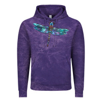 Cloud Purple Blue Dragonfly Vintage Hoodie - LillyAllenDesigns