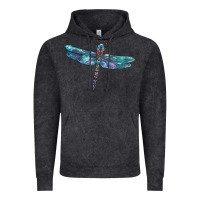 Vintage Arctic Blue Dragonfly Vintage Hoodie - LillyAllenDesigns