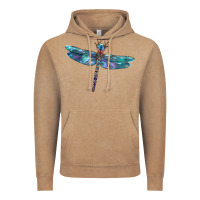 Vintage Coffee Blue Dragonfly Vintage Hoodie - LillyAllenDesigns
