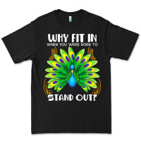 Black peacock inspired beautiful color bird (3) Premium Tee - linhVisuals