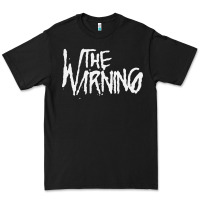 Black THE WARNING Premium Tee - linhVisuals