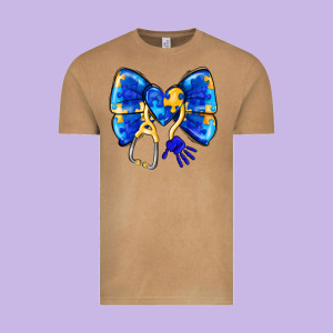 Down Syndrome Ribbon Vintage Tee Designed By Cowhidedigitalart