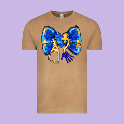 Down Syndrome Ribbon Vintage Tee Designed By Cowhidedigitalart