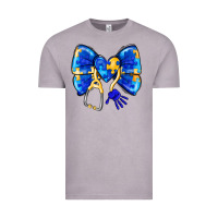 Vintage Zinc Down Syndrome Ribbon Vintage Tee - CowhideDigitalArt