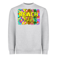 Heather Grey beach vibes summer brushstroke Heavyweight Sweatshirt - Jasminsmagicworld