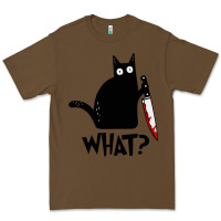 Cacao Halloween Cat With Knife What Premium Tee - linhVisuals