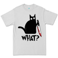 Dove Grey Halloween Cat With Knife What Premium Tee - linhVisuals
