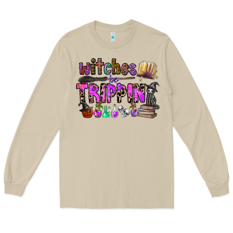 Witches Be Trippin Long Sleeve Tee by CowhideDigitalArt | Teevron