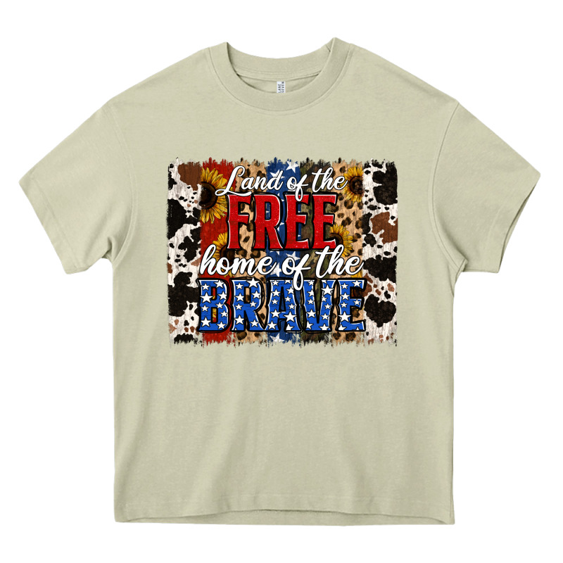 Land Of The Free  Th Of July Brushstroke Heavy Core Tee by Jasminsmagicworld | Teevron