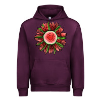Mauve Wine Watermelon Sunflower Urban Hoodie - Jasminsmagicworld