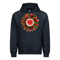 Navy Watermelon Sunflower Urban Hoodie - Jasminsmagicworld