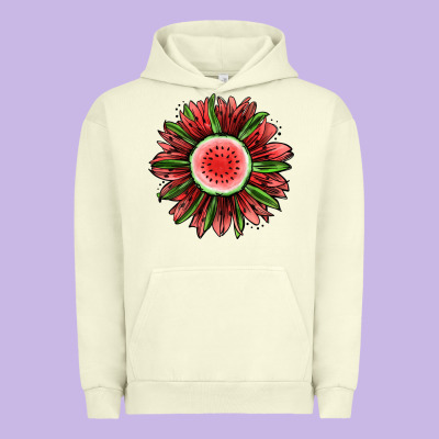 Watermelon Sunflower Urban Hoodie Designed By Jasminsmagicworld