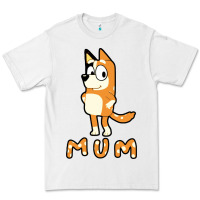White bluey mom Premium Tee - linhVisuals
