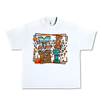 White Fall Autumn Leopard Mini Urban Heavy Tee - LillyAllenDesigns
