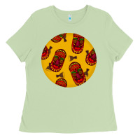 Matcha african masks round earrings 5 Ladies Tee - BundleAndBundleShop
