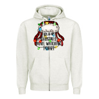 Oatmeal Heather this is my Christmas movie watching Zipper Hoodie - Jasminsmagicworld