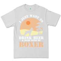 Dove Grey boxer beer dog lover t  shirt boxer beer dog lover t  shirt Premium Tee - linhVisuals