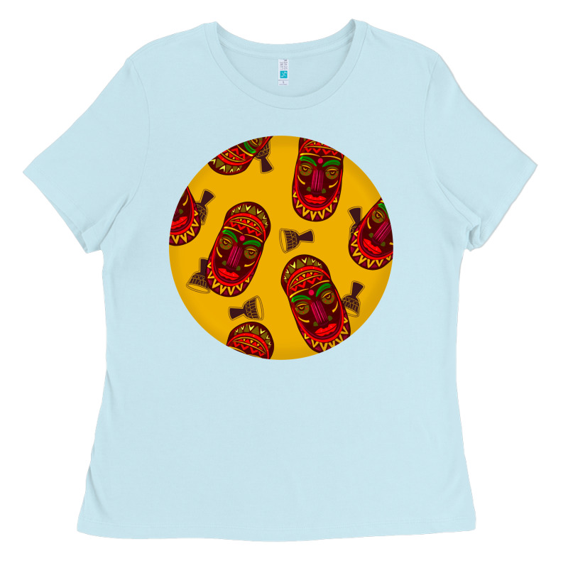African Masks Round Earrings 5 Ladies Tee by BundleAndBundleShop | Teevron