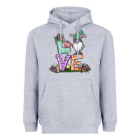 Heather Grey easter gnome easter bunny gnome Heavyweight Hoodie - Jasminsmagicworld