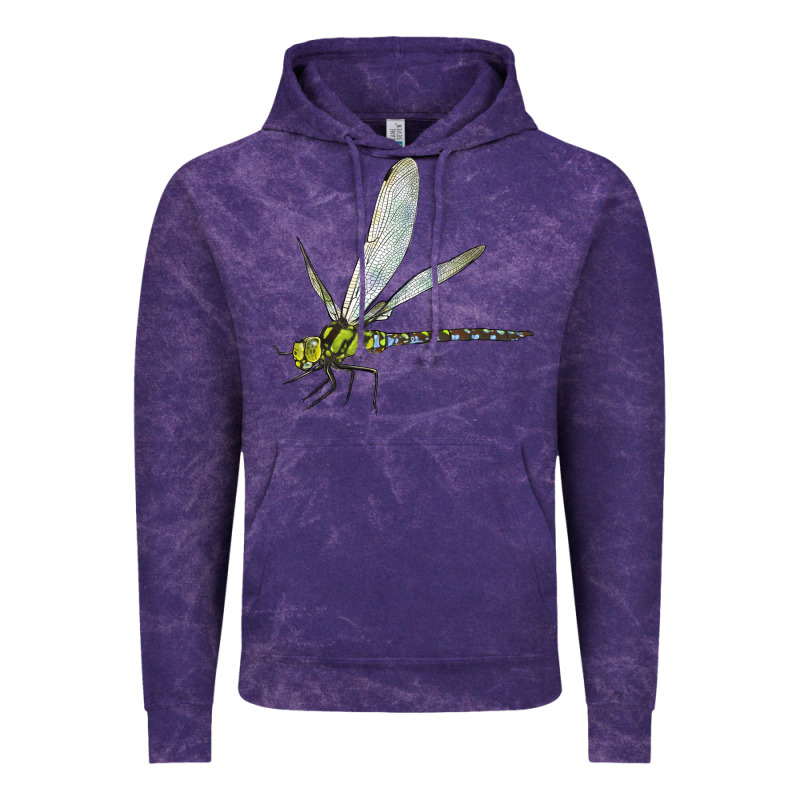 Blue And Yellow Dragonfly Vintage Hoodie by LillyAllenDesigns | Teevron