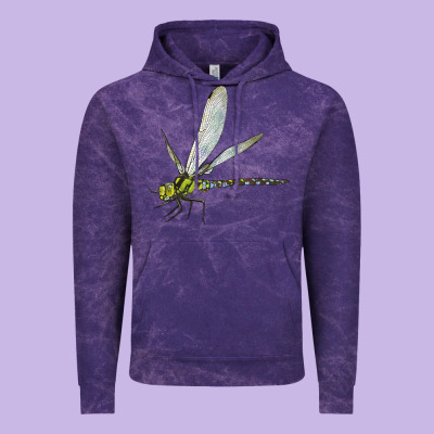 Blue And Yellow Dragonfly Vintage Hoodie Designed By Lillyallendesigns